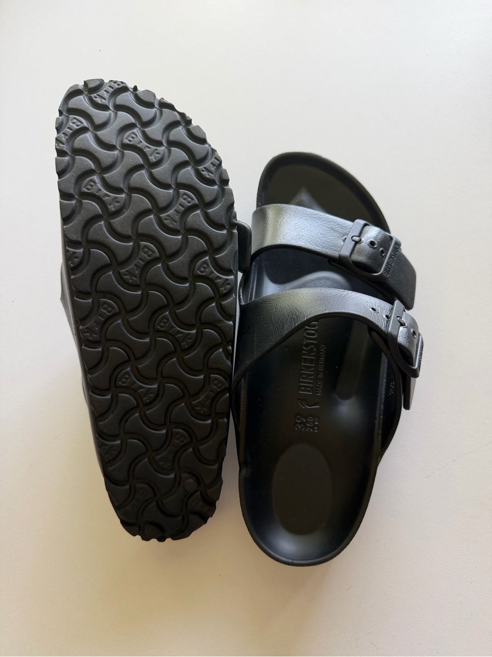 Birkenstock Black Two-Strap Arizona Sandals